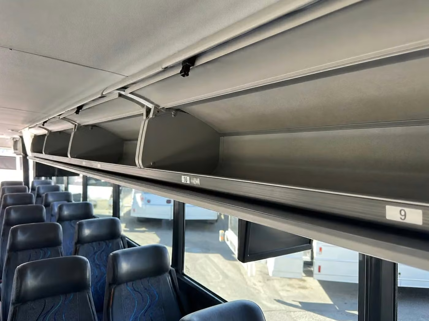 coachella 18 passenger minibus overhead storage