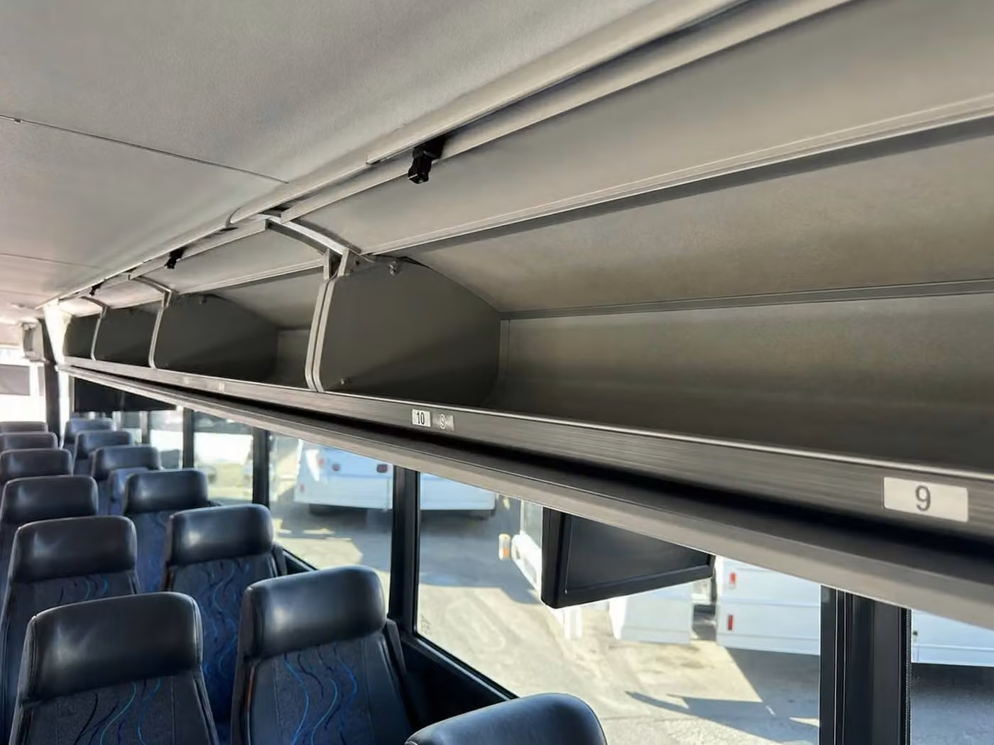 coachella 25 passenger minibus overhead storage