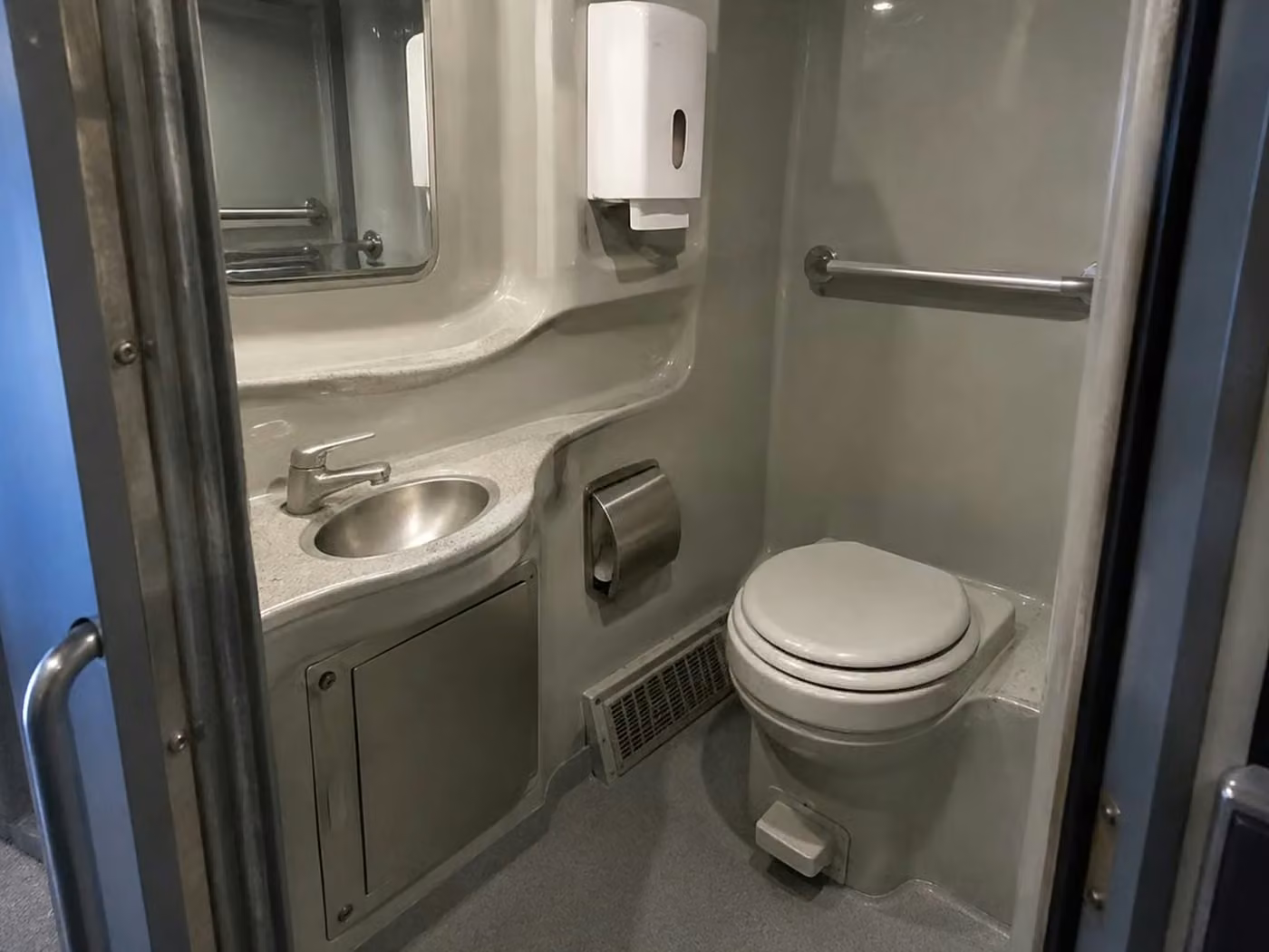 coachella 56 passenger charter bus onboard restroom
