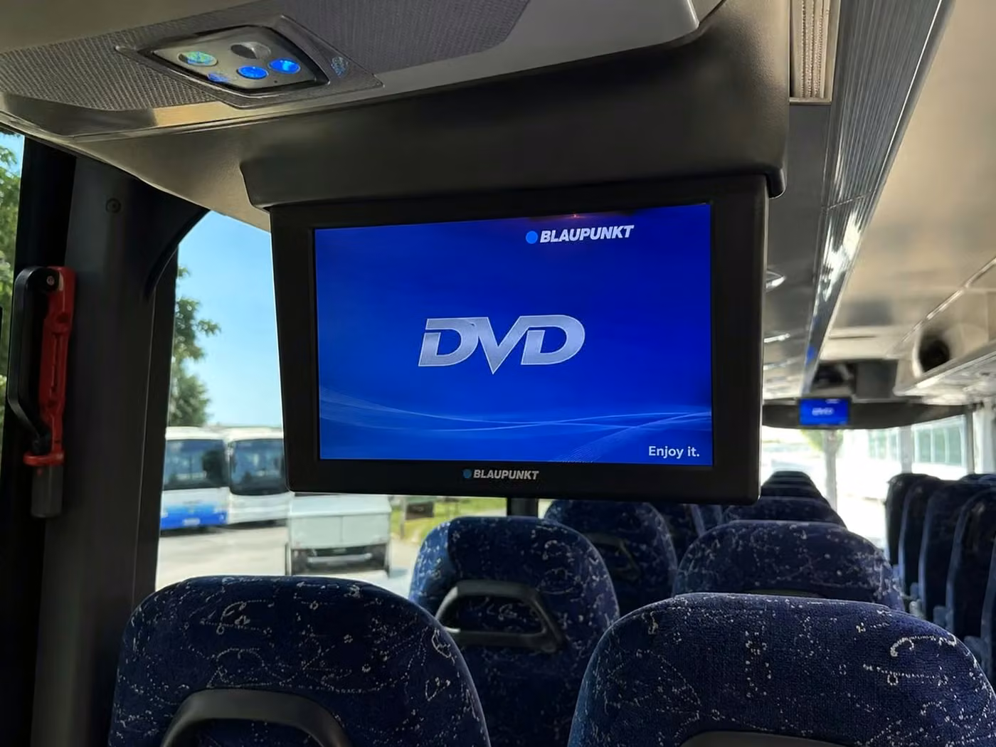 coachella 56 passenger charter bus tvs
