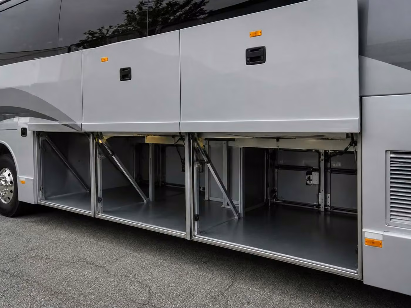 coachella charter bus under bus storage