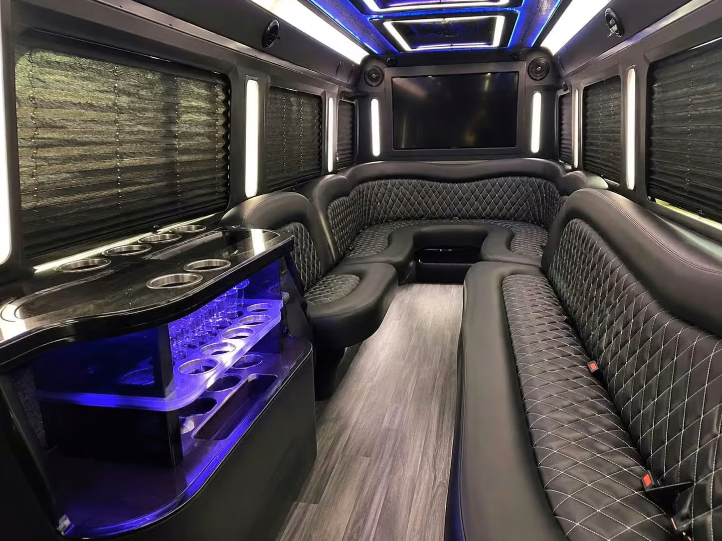 coachella party bus bar area