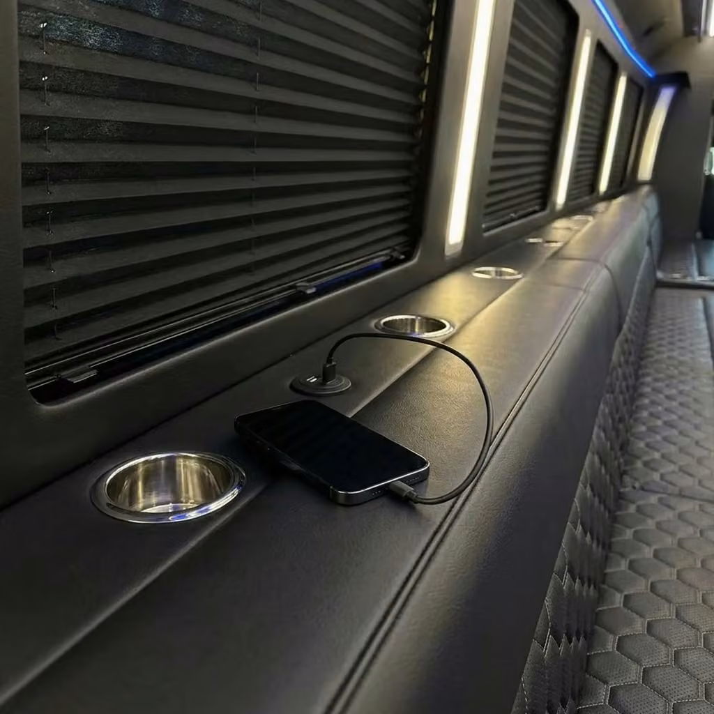 coachella party bus usb charging