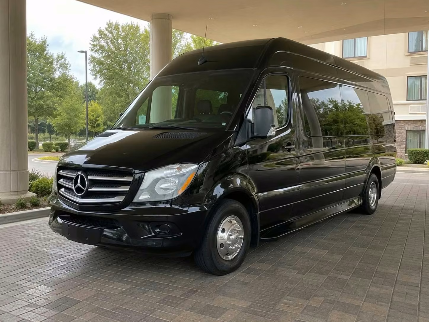 coachella sprinter van rental with driver tinted windows